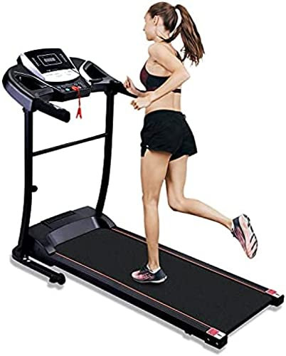 EARLY Electric Treadmill Folding Motorized Runing Jogging Walking Machine For Home Use│USB & Speakers │12 Pre-Programs │98% Assembled,Black,Remarkable88