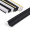 GHIBFBT Moulure de plafond autocollante - 5 m - En PVC - Flexible et légère - Pour bords muraux, carreaux (noir moyen)