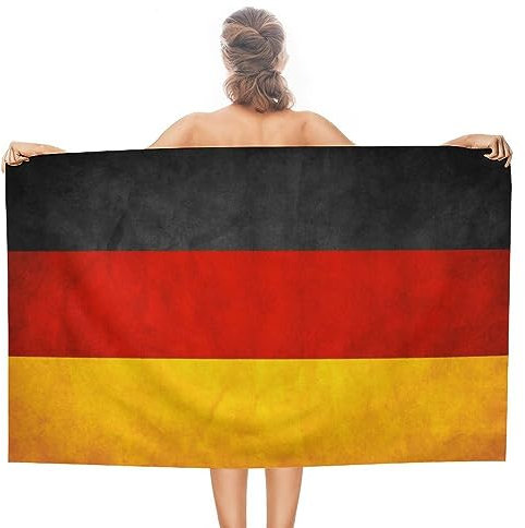 OTRAHCSD Strandtuch, Deutschland Flagge Badetuch, saugfähiges Handtuch für Schwimmen, Sport, Reisen