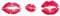 DOITOOL Valentinstag Wandaufkleber Lippen Wandtattoo Kuss Wandtattoo Liebhaber Leidenschaftlicher Kuss Romantisch, Kussmund