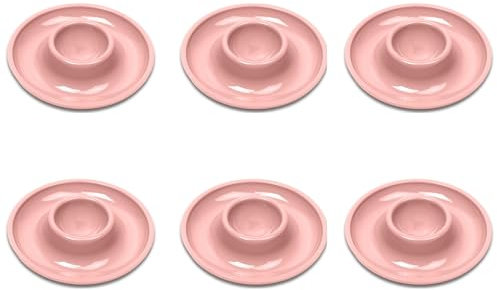 Westmark 6 Coquetiers, Ronds, Empilables, 10 cm, Plastique de Qualité Supérieure, Punto, Rose, 206222EP