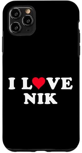 Hülle für iPhone 11 Pro Max Ich liebe Nik Passende Freundin & Freund Nik Name