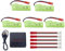 ZYGY 5PCS 3.7V 500mAh Li-Ion Batterie mit einem 5-in-1 Ladegerät für Huina 1337 1338 1516 1517 Fernsteuerungs-Ingenieurfahrzeug RC Fernbedienung Spielzeugauto