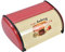 Boîte à Pain en Métal pour Comptoir de Cuisine, Récipient de Stockage de Pain de Grande Capacité, Support de Poubelle à Pain Peu Encombrant avec Couvercle Roulant, Boîte à Pain de Style(Rouge)