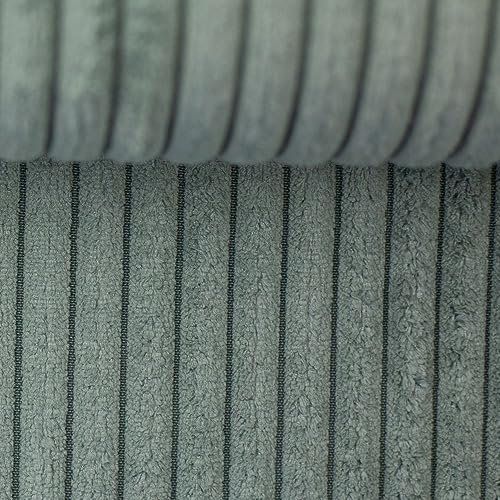 Polsterstoff Möbelstoff Cord-Samt Taschenstoff WANJA | grob gerippt | Abriebfestigkeit >90.000 Zyklen | 17 Farben (mint)