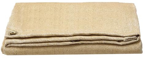 PJDDP Feuerlöschdecke Löschdecke mit Ösen, Brandschutzdecke aus Glasfasertücher beständig bis 1000 ℃, Notfall-Feuerdecke für Zuhause,Küche,Kamin,Auto,Lager,2.4x2.4M/8x8FT