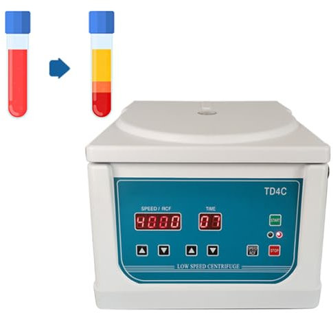 Lakenbroade Centrifugeuse de Paillasse PRP de Laboratoire 8x15mL 4000 TR/Min, Faible Bruit ≤ 45dB, centrifugeuse de beauté/Laboratoire, centrifugeuse de Paillasse numérique, centrifugeuses