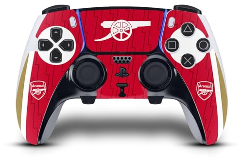 Head Case Designs Offizielle Arsenal FC Home 2023/24 Wappen-Set Vinyl Haut Gaming Aufkleber Abziehbild Abdeckung kompatibel mit Sony PlayStation 5 PS5 DualSense Edge Controller