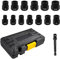 Extracteur De Vis,14 Kit Extracteur Ecrou Antivol, Percuteur et Extracteur D'éCrou 6,35-19 Mm, Extracteur de Douille/éCrou, Extracteur D'éCrou Endommagé, Outils de DéPose (1)