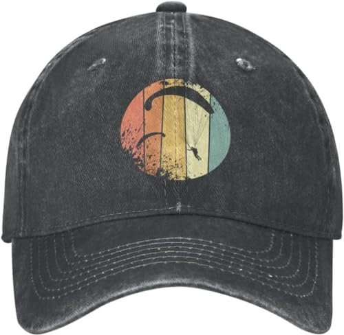 Baseballkappe Snapback Sonnenhut Paragliding-Baseballkappe für Männer und Frauen individuelle Baumwoll-Mütze Vintage-Stil verstellbarer Fallschirm Paramotor Paragliding Sommer Geburtstagsgeschenk