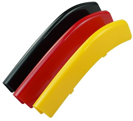 ontto Auto Nierenaufkleber Front Kühlergrill Zierleisten Schnalle Passt für BMW 5er F10 F11 F18 2014-2017 Zubehör Deutschen Flagge Farbe Frontgrill Einsatz Trim Grille Abdeckung Streifen