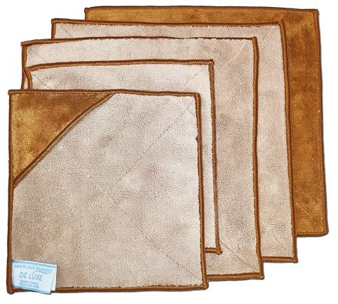 Das blaue Wunder De Luxe Reinigungstuch Spültuch | Staubtuch | extrem saugstark | schonend (Beige/Hummus, Set)