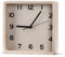 Maxspace Tischuhr, 19cm Quadratischer Holz Tischuhr Batteriebetrieben, Analoge Wanduhr Ohne Tickgeräusche für Tisch Wohnzimmer Deko (Beige)