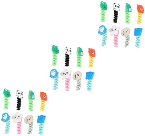 Uonlytech 24pcs Cracking Cable Organizers Adorable Earphone and Data Wire Protectors for Office Go