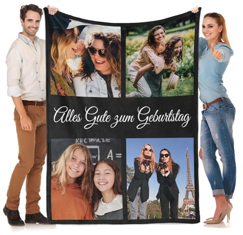 Kasofong Personalisierte Geschenke für Frauen, Personalisierte Decke mit Foto, Personalisierte Decken, Personalisierte Foto Decke, Personalisierte Geburtstagsgeschenk für Frauen und Männer
