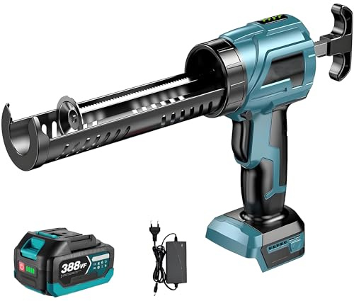 Akku Kartuschenpresse Kompatibel für Makita 18V Batterie | 4 Geschwindigkeiten Kartuschenpistole für 300 ml-Kartuschen für Abdichten, Spachteln
