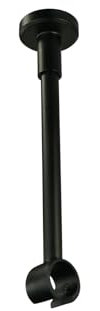 iso-design Deckenträger kürzbar für 20 mm Gardinenstangen aus Metall, Deckenhalter, Deckenmontage, schwarz