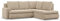 Mebligo - Ecksofa mit Schlaffunktion und 2 Bettkasten Cord - Beige 230x89x200 (BxHxT) FORESTA - Rechts Eckcouch, Sofas & Couches, Couch L Form, Cauchsofa, Sofa Wohnzimmer, Ecke Sofa