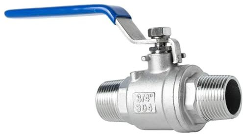 SQKIFQIF Kugelhahn 1 Stück Edelstahl-Kugelhahn 1/2 Zoll 3/4 Zoll 1 Zoll 1-1/4 Zoll 1-1/2 Zoll 2 Zoll Außengewinde Wasserventil-Schalteranschluss(304 DN25)