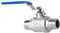 SQKIFQIF Kugelhahn 1 Stück Edelstahl-Kugelhahn 1/2 Zoll 3/4 Zoll 1 Zoll 1-1/4 Zoll 1-1/2 Zoll 2 Zoll Außengewinde Wasserventil-Schalteranschluss(304 DN25)
