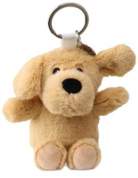 Warmies Curly Dog Keyring, 16cm French Lavender Scented Soft Toy Keychain, Plush Accessory for Keys or Bags