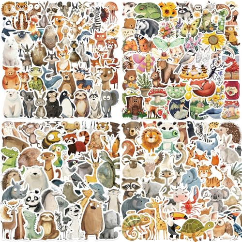 200 Stück Sticker Tiere Wasserfeste Tiersticker Kreative DIY-Aufkleber Geeignet Für Laptops Handys Skateboards Gepäck Usw