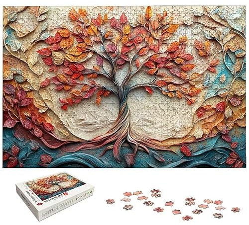 Puzzle 1000 Pezzi Albero della Vita, Puzzle Magia in Legno per Adulti, Misura: 75x50 cm, Puzzles 1000 Pezzi per Adulti, Giochi Educativo per Famiglie, Puzzles per Regalo Donna, Decorazioni Casa, -5165