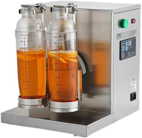 Générique Electric Shaker for Milk Tea and Cocktails - Double Frame Blender 400 RPM, Intelligent Control, Capacity 350-1000 ml, Adjustable Cup Tongs