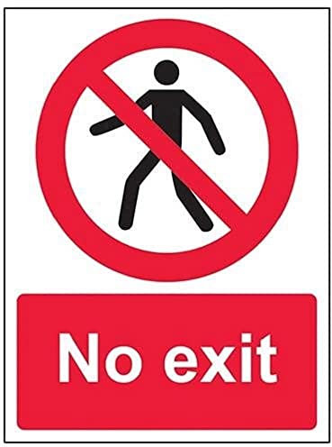VSafety - Señal de peatón sin salida (150 mm x 200 mm)