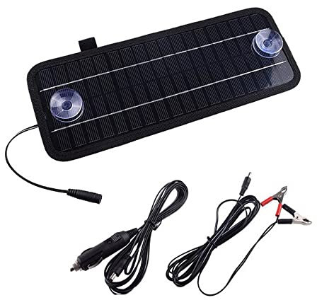 NUZAMAS Poartable 4, 5W panneau solaire chargeur batterie voiture 12V Recharge extérieur Source de courant de voyage Camping