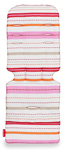 Maclaren - Fodera per seggiolino universale, Marseilles Stripe Pink, Accessorio per passeggino double-face, Traspirante e lavabile, Facile da montare su tutti i passeggini ombrello pieghevole
