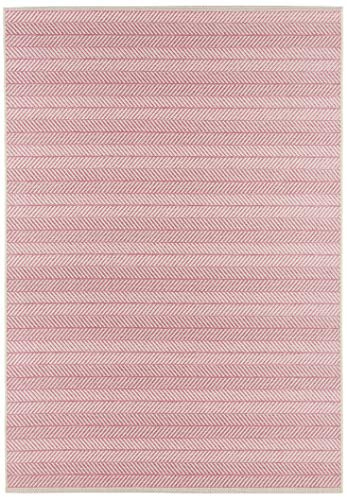 NORTHRUGS In- und Outdoor Teppich Caribbean 70x140cm - Fischgräten Muster Wetterfest Modern Design Läufer für Balkon Terrasse Wintergarten Küchenläufer Badteppich Wohnzimmerteppich Wasserfest in Pink