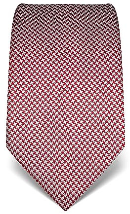 Vincenzo Boretti Herren Krawatte reine Seide Hahnentritt Muster edel Männer-Design zum Hemd mit Anzug für Business Hochzeit 8 cm schmal/breit weiß/weinrot