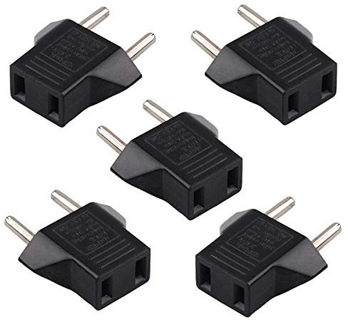 SM-PC® Set 5 STK. Reiseadapter US Stecker auf EU Euro Stecker #143
