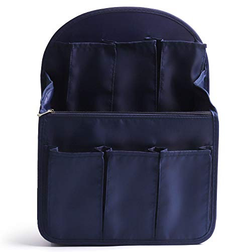 BeeViuc Rucksack Organizer Filz für Fjallraven Kanken (16L / No 2) Fächer für Handy, Laptop, Mappen, Schlüssel UVM. | Ideal für Schule, Studium, Arbeit, Reisen oder Freizeit Größe - Dunkel Blau(L)