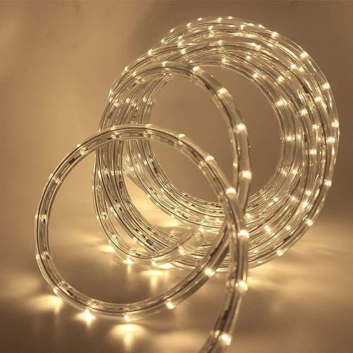 XUNATA 220V-240V LED Lichterschlauch Licht Leiste 36LEDs/m IP65 Wasserdicht Schlauch Seil Lichter für Innen Außen Garten Party Weihnachten Deko(Warmweiß,3M
