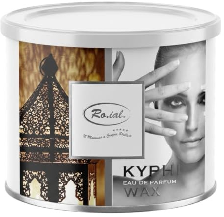 Ro.ial. Kyphi Warmwachsdose 400 ml – Heißwachs mit orientalischem Kyphi-Parfum für kurze & schwierige Haare, professionelles Enthaarungswachs, Made in Italy