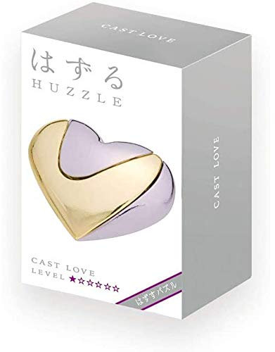 Bartl Huzzle Cast Love Puzzle Metall Silber-Gold, Maße: 11,9cm x 7,8cm x 4,5cm, 112384