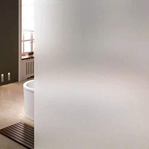 Fensterfolie selbsthaftend Blickdicht Sichtschutzfolie Fenster Scheibenfolie Anti-UV Milchglasfolie Für Zuhause Badzimmer oder Büro (Weiß, 90 * 200CM)