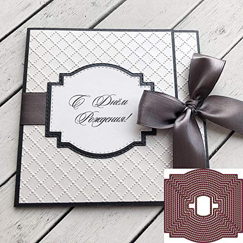 Stanzformen für Hochzeitsnetz, unregelmäßig, quadratischer Rahmen, Stanzschablonen für Bastelarbeiten, Scrapbooking, dekorative Prägung, Papier, Leder, Scrapbooking, Kartenherstellung, 13 Stück