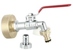 Multicuves - Raccord cuve S60X6 Laiton - Robinet Laiton 15 mm + Nez 20x27