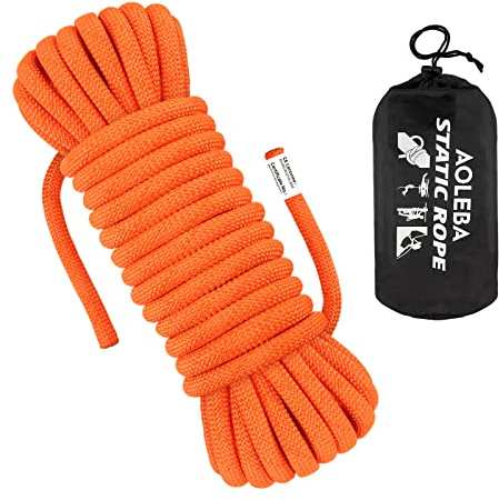 AOLEBA Corda da arrampicata statica da 10,5 mm, 10 m, 20 m, 30 m, 50 m, 70 m, per arrampicata su ghiaccio, attrezzatura da paracadute per salvataggio antincendio