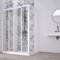 Decorspace Box doccia angolare Acril in Acrilico con profili in PVC apertura centrale riducibile Made in Italy Garantito 10 Anni (90 X 140 cm)