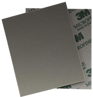 3M Softback Sanding Sponge Aluminum Oxide Abrasive Pad 4-1/2 Inch x 5-1/2 Inch, Microfine 1200-1500 Grit (Set of 2)