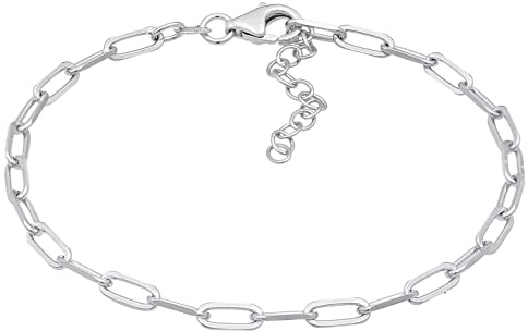 Nenalina Damen Gliederarmband aus 925 Sterling Silber, Charm-Armband (3 mm) Classic, hochwertiges Charm-Armband für alle gängigen Charm Anhänger, Länge 16-19 cm