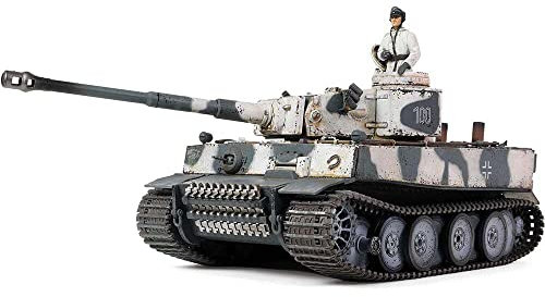 Forces of Valor Waltersons MP-912042B Maßstab 1/32 Tiger I (Erstproduktionsmodell) Schwerer Panzer Druckguss Militär Sammlerstück, Winterschneetarn und deutsches Feldgrau, 26