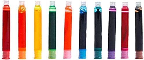 ZXCVWWE 10 Farben/Karton Tintenbeutel Tintenpatronen-Set Einweg-Tintennachfüllungen für 3,4-mm-Füllfederhalter X5z8 Schule Farbiges Station Büro Schreiben