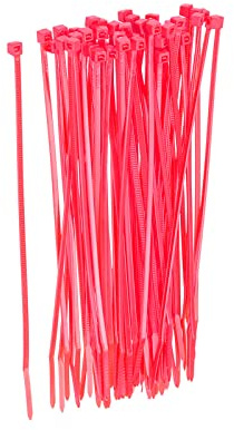 Rebower Cable Zip Ties Nylon Cable Wraps, [for Home, Garage and Daily Use] - 6x0.1 Inch/Pink / 80Pcs