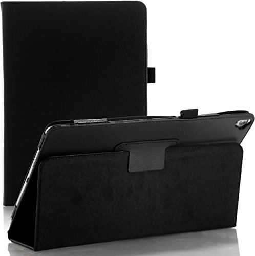 Folio Cover Leather Flip Stand Case For Apple iPad 10.2 9th/8th/7th Generation (2021/2020/2019) and For Apple iPad Pro 10.5 (2017) and For Apple iPad Air 3 (2019) (Black)