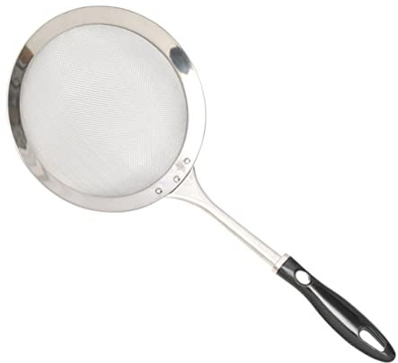 BESTonZON Quinoa-Sieb feinmaschig Gnocchi-Sieb Küchenölsieb Pfanne braten Suppenabschäumer Andenhirse schnellkochtopf sieb aus edelstahl Küchensieb Netzsieb Metall Mehl Waschbecken Filter